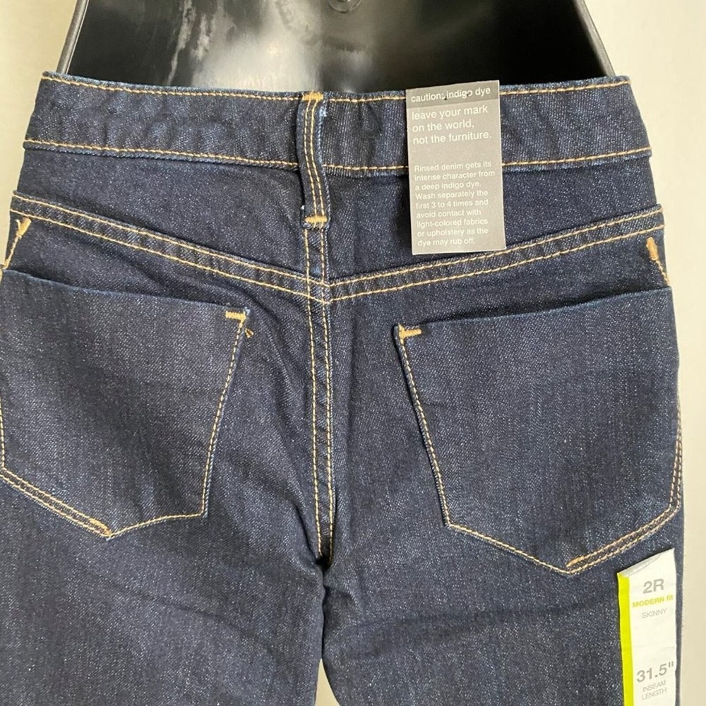 Mossimo sz 2 dark blue modern fit Straight dark denim jeans NWT Preppy - Picture 7 of 11